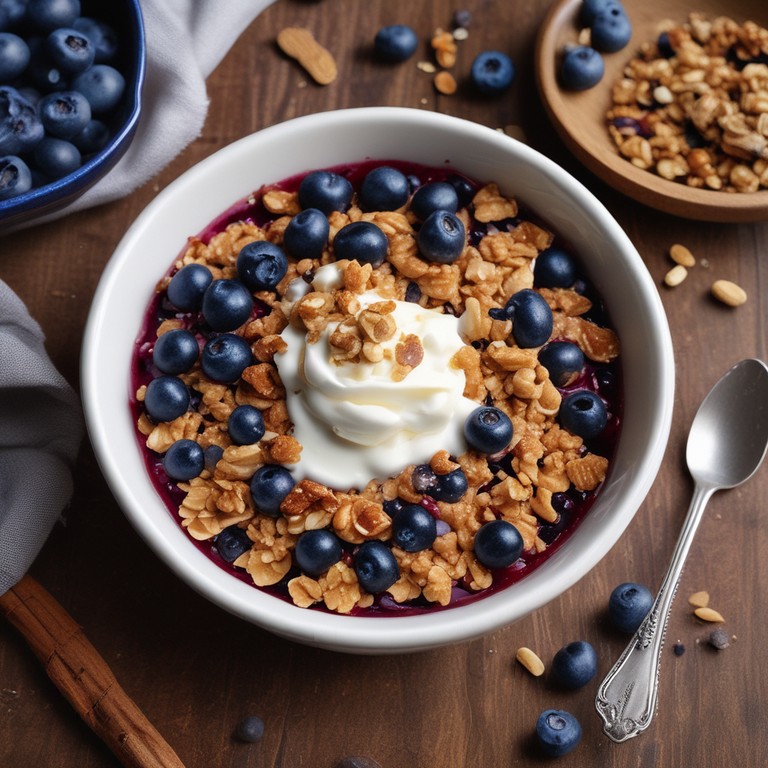 Zoete Skyr Bessencrumble met Crusli