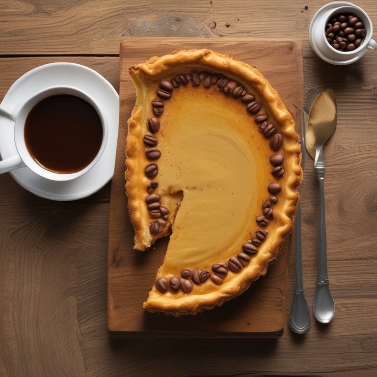 Torta de Café com Recheio Cremoso e Crosta Crocante