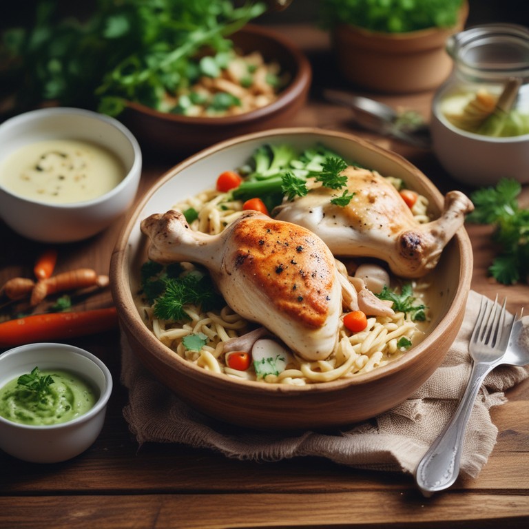 Frango Cremoso com Trigo e Leite