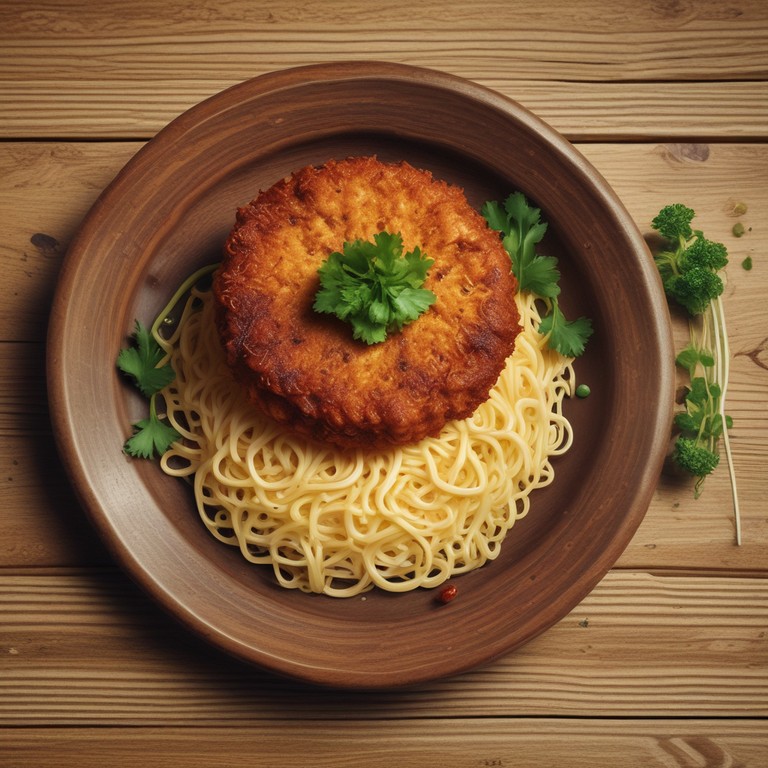 Chili Ramen Fritters with a Tangy Dipping Sauce