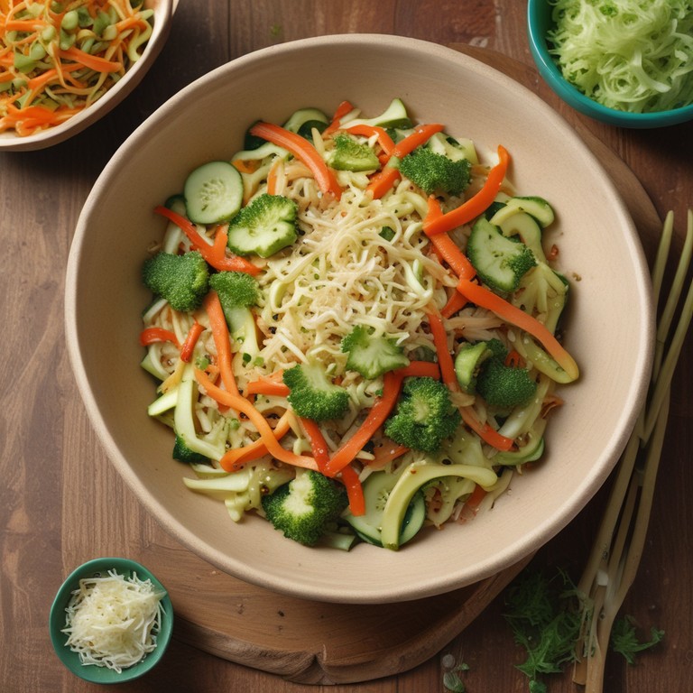 Zucchini, Cabbage, and Carrot Stir-Fry Delight