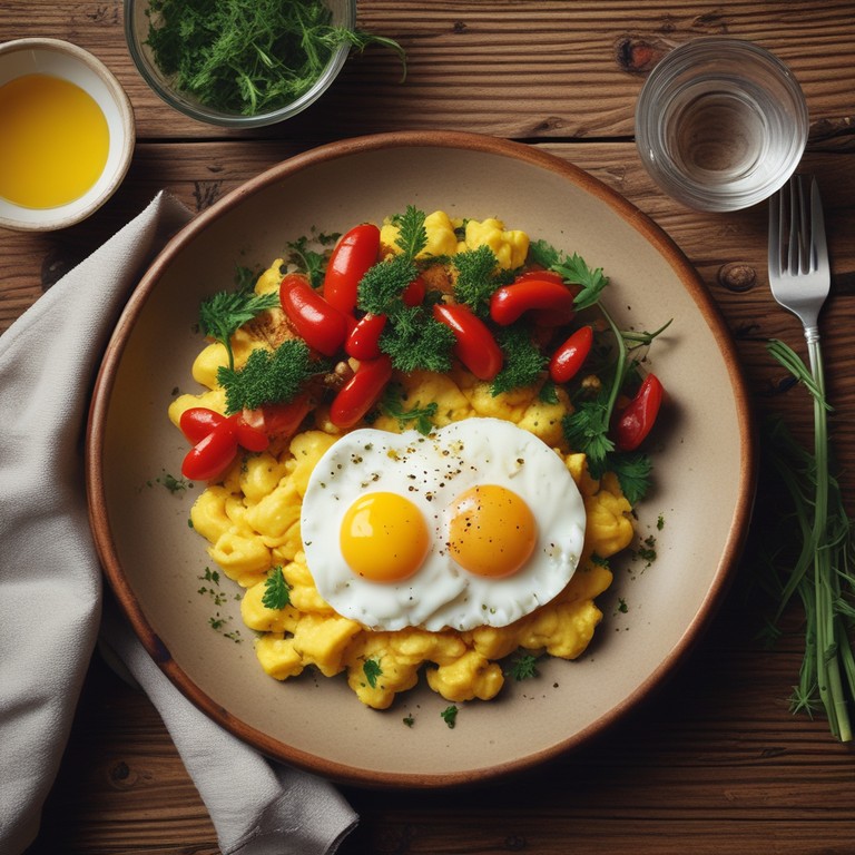 Spicy Olive Oil Scrambled Eggs