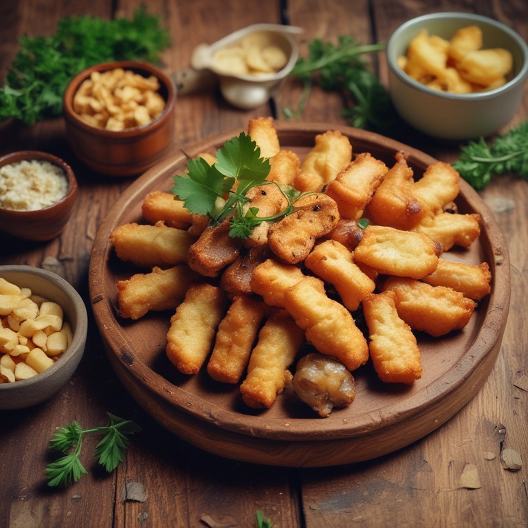 Chicharrón de Yuca con Conchas