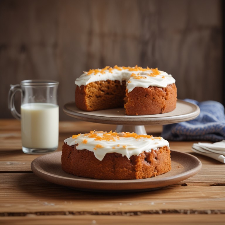 Bolo de Cenoura com Cobertura de Creme de Leite