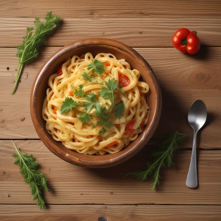 Macarrão Cremoso com Extrato de Tomate e Queijo