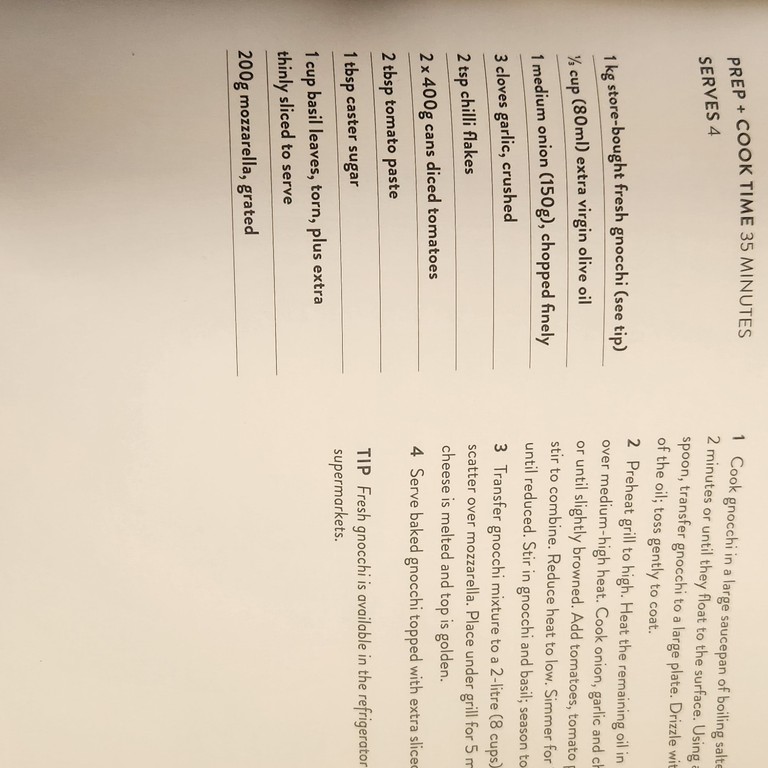 Tomato Baked Gnocchi with Mozzarella