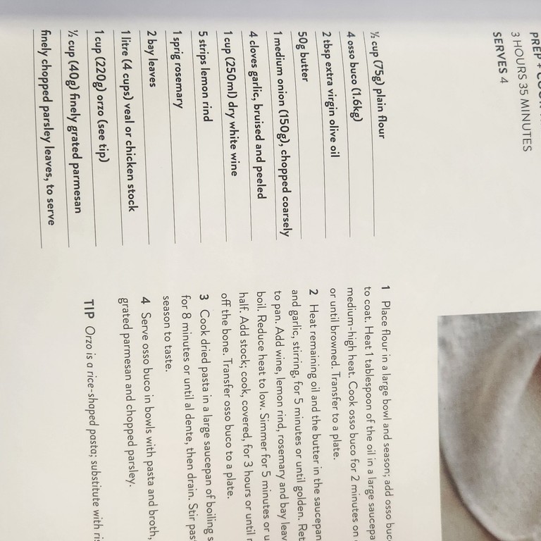 White Wine Braised Osso Buco with Orzo