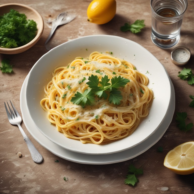 Spaghetti à la Sauce au Citron et Poivre