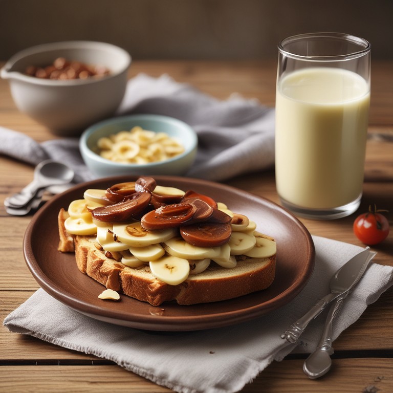 Creamy Date and Banana Toast with Almonds