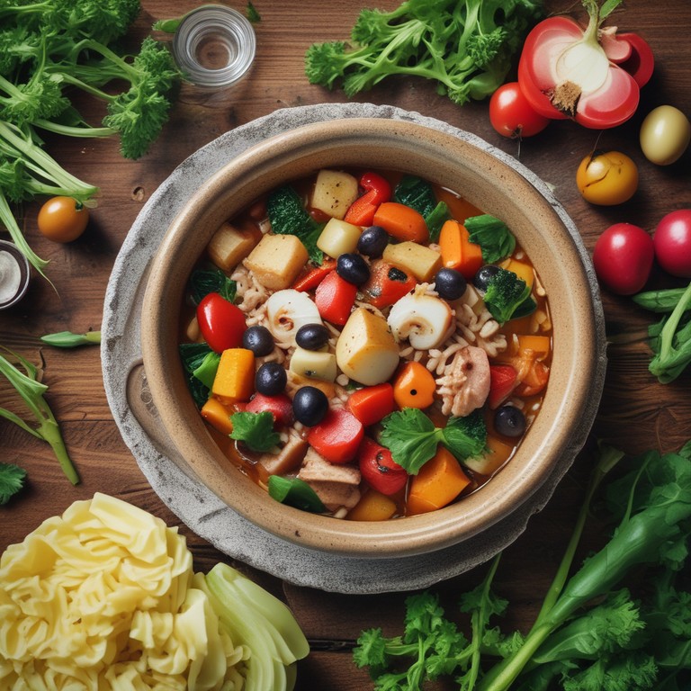 Mediterrane Groentestoofpot met Rijst en Pasta