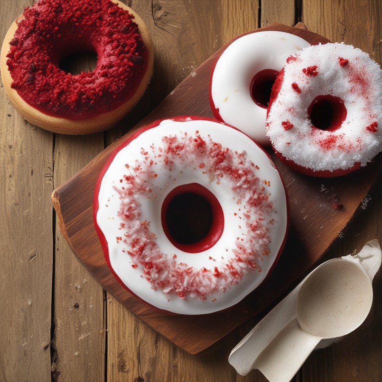 Decadent Red Velvet Donuts with Cream Cheese Glaze