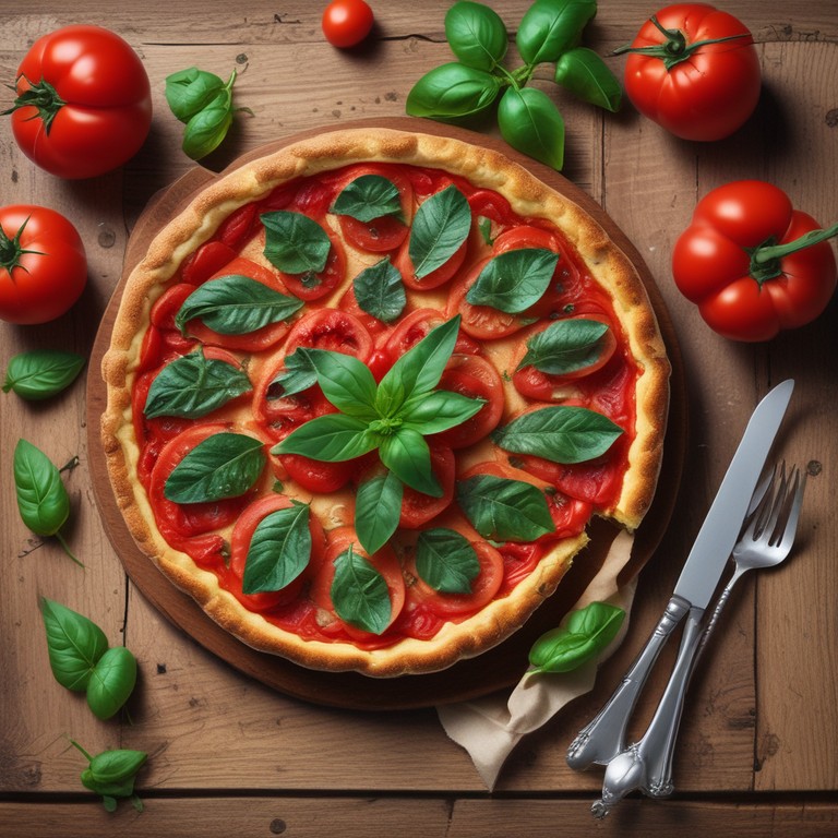 Tarte Tomate Basilic avec Croûte Dorée