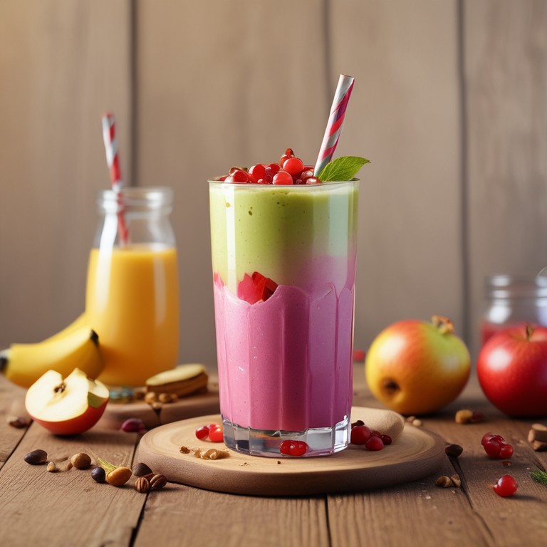 Creamy Apple-Banana Pomegranate Smoothie
