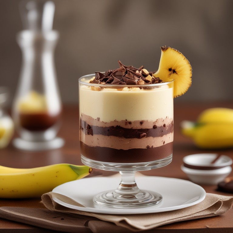 Pavê de Banana com Chocolate e Limão