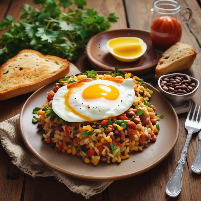 Arroz com Feijão, Ovo e Queijo