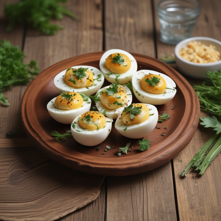 Ovos Recheados com Cream Cheese e Ervas