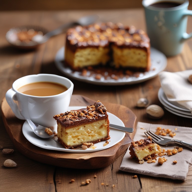 Flgateau Fromage au Café avec Croûte Chocolatée
