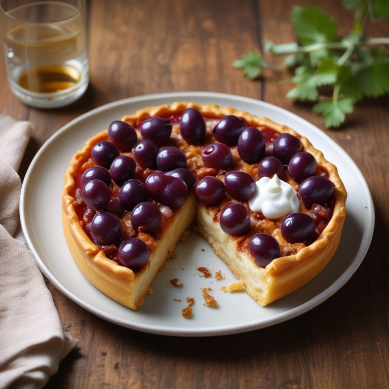 Dessert Sucré aux Raisins Caramélisés