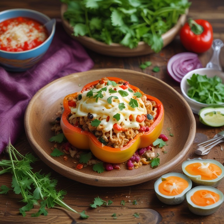 Куриные фаршированные перцы