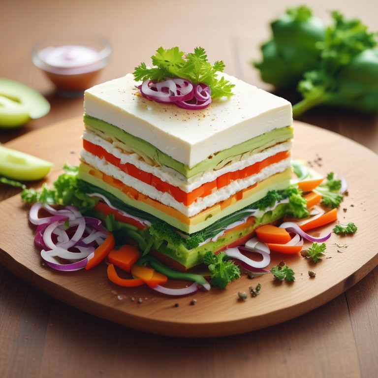 Torta Fria de Cream Cheese com Abacate e Legumes