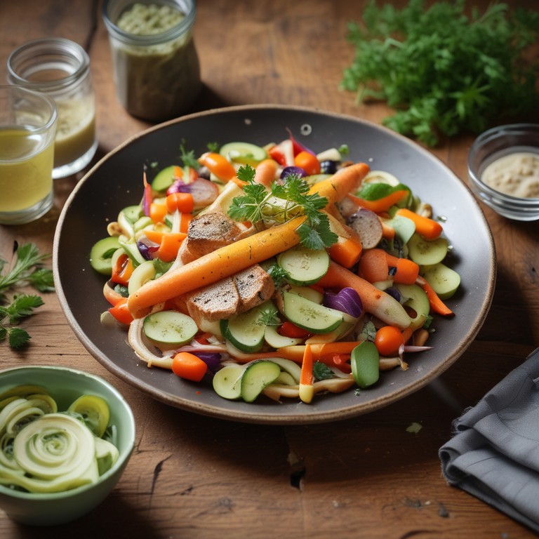 Rindsgeschnetzeltes mit Karotten und Zucchini