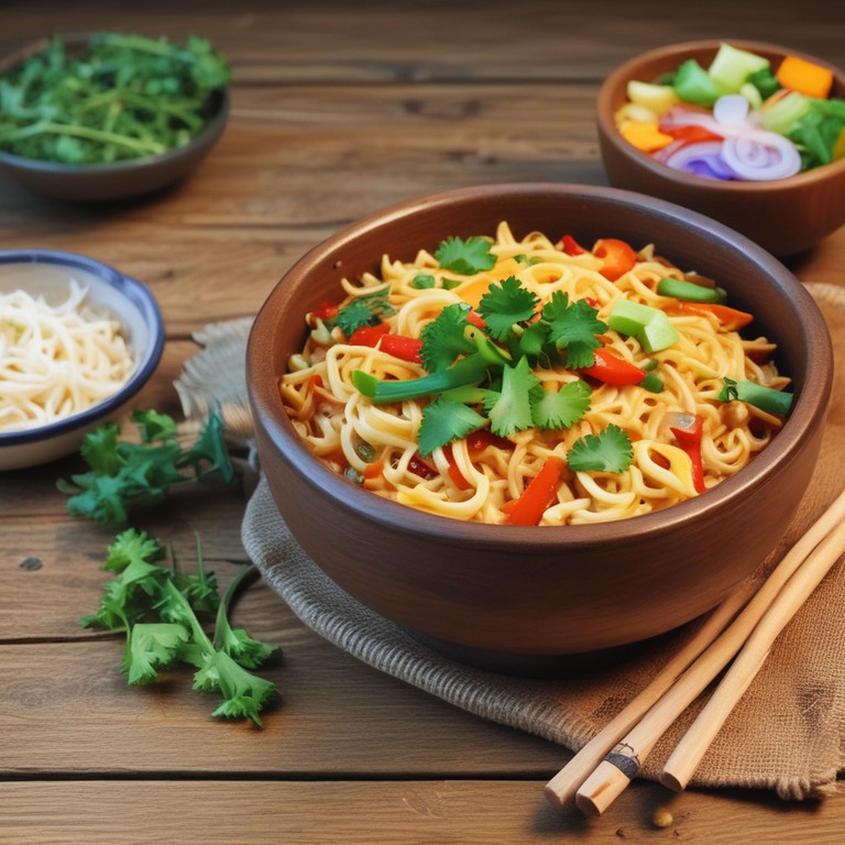 Gourmet Maggi Noodles with Vegetables and Spices