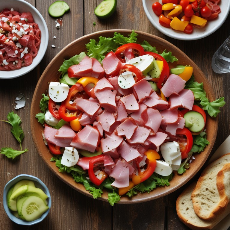 Salade Fraîcheur au Jambon et Légumes Croquants