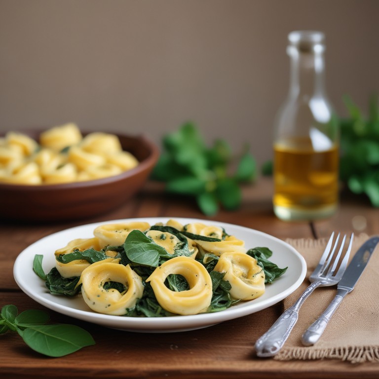 Tortellini mit Spinat-Ricotta-Füllung in Salbeibutter