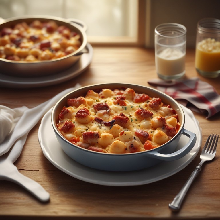 Cazuela de Gnocchi con Carne y Queso