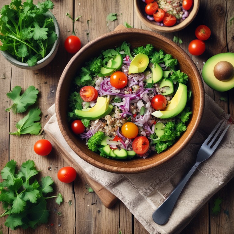 Salada Detox de Quinoa com Abacate e Limão