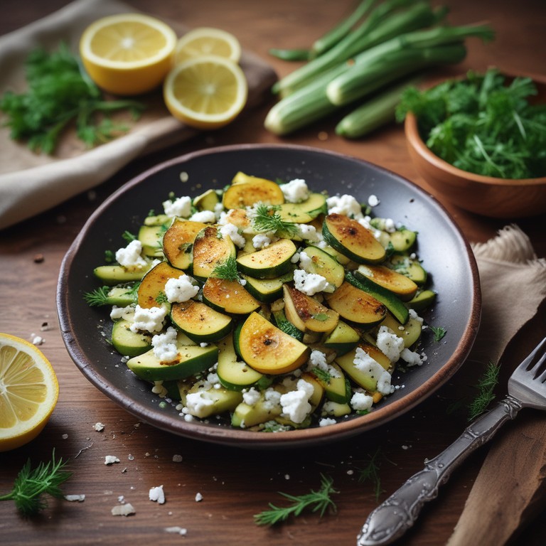 Zucchini Feta Delight with Garlic and Dill