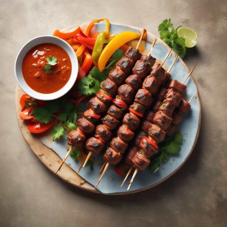 Petiscos de Carne Bovina com Molho Picante