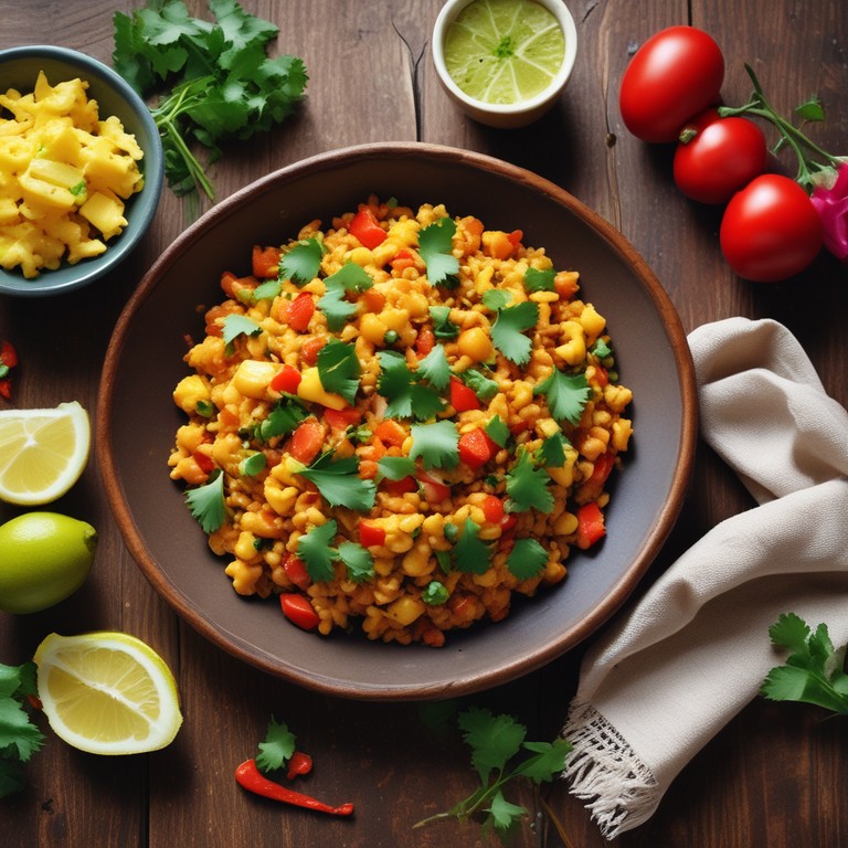 Spicy Indian Egg Bhurji with Fresh Herbs