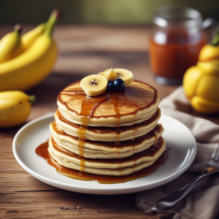 Fluffy Banana Pancakes with a Touch of Cinnamon