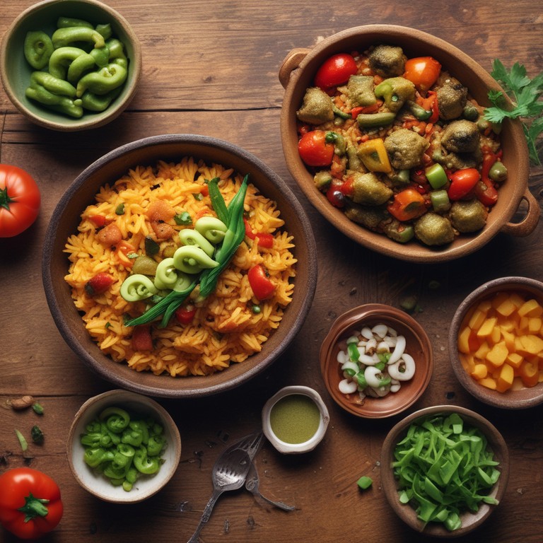 Spicy Vegetable Rice with Crispy Bendi