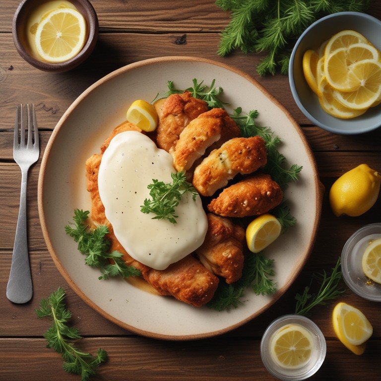 Frango Frito com Creme de Leite e Lemon Pepper