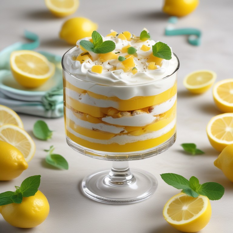 Lemon Delight Trifle with Creamy Custard and Fruity Jelly