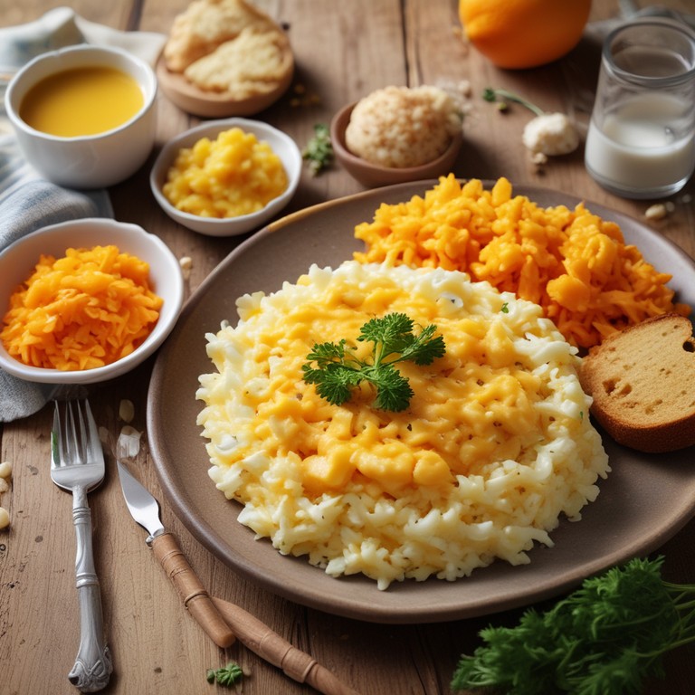 Arroz de Cenoura com Creme de Leite e Ovos