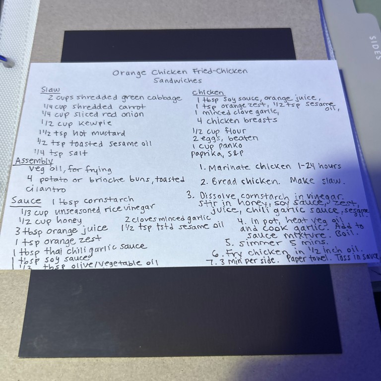 Orange Chicken Fried-Chicken Sandwiches