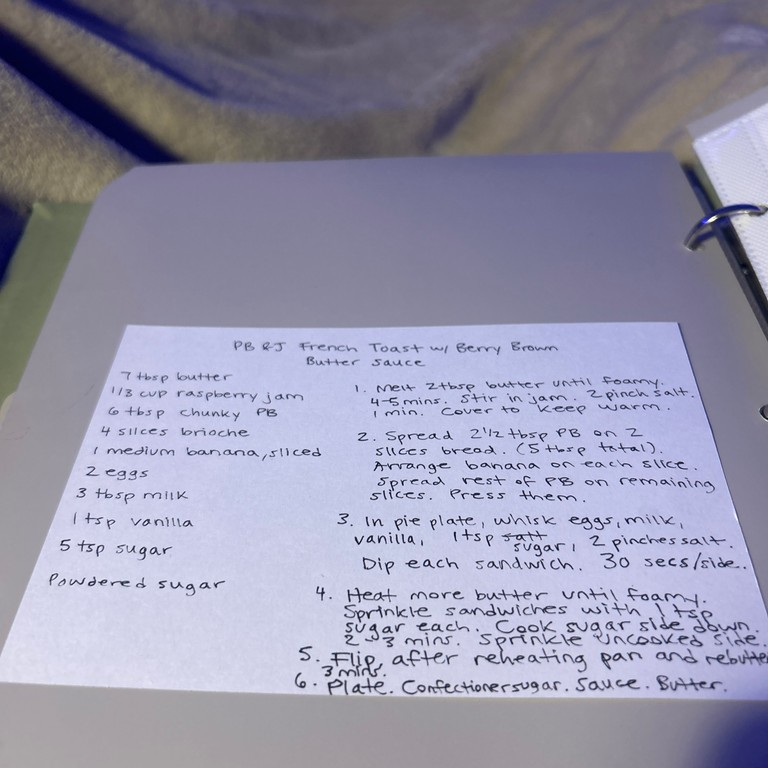 PB & J French Toast with Berry Brown Butter Sauce