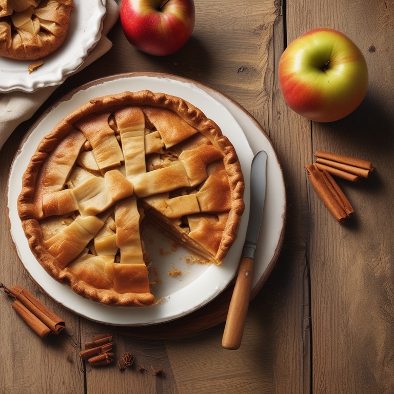 Classic Apple Pie with a Sweet Cinnamon Filling