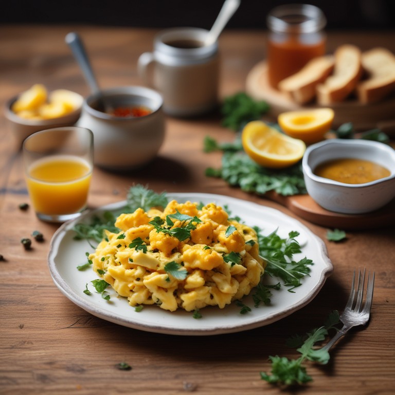 Spicy Ginger Garlic Scrambled Eggs