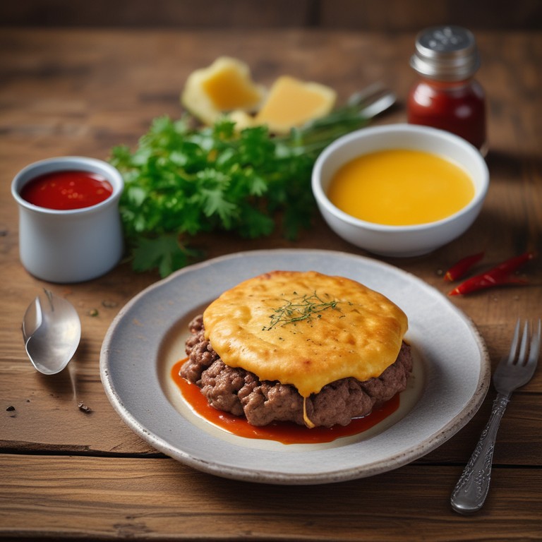 Pastel de Carne Suculenta com Recheio de Queijo