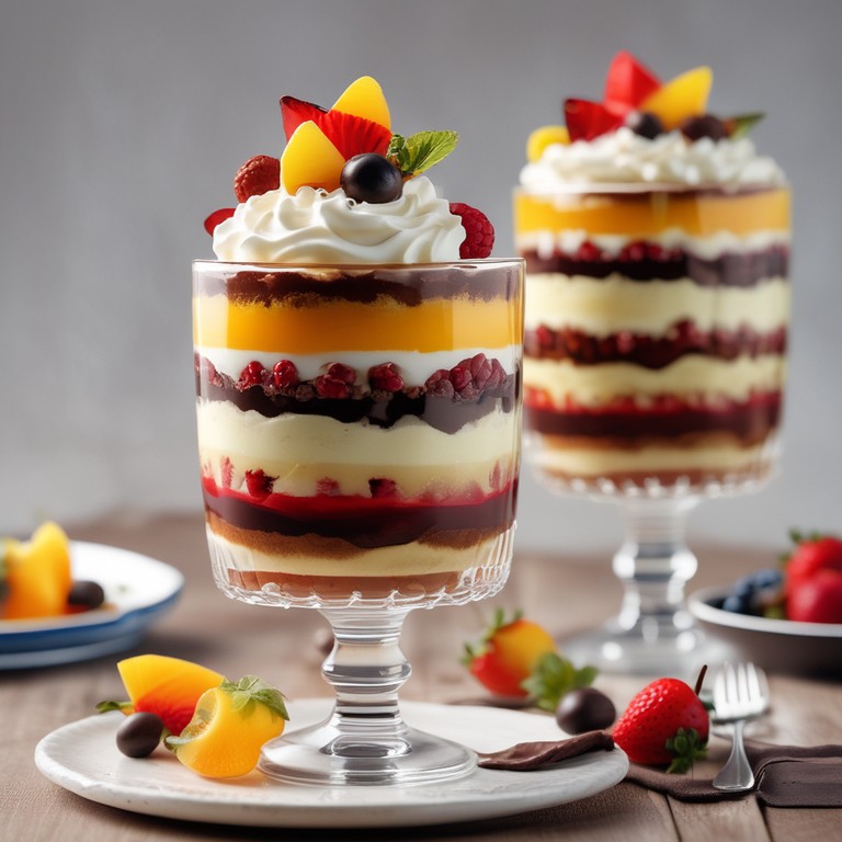 Delícia de Gelatina com Chocolate e Chantilly