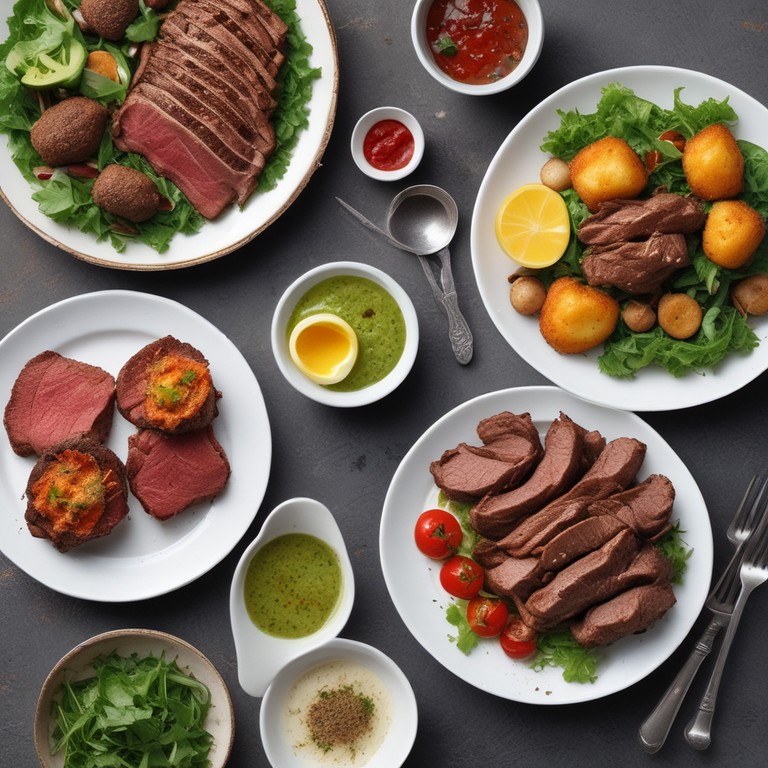 Asado Brasileño con Bolitas Fritas de Mandioca y Queso Parmesano