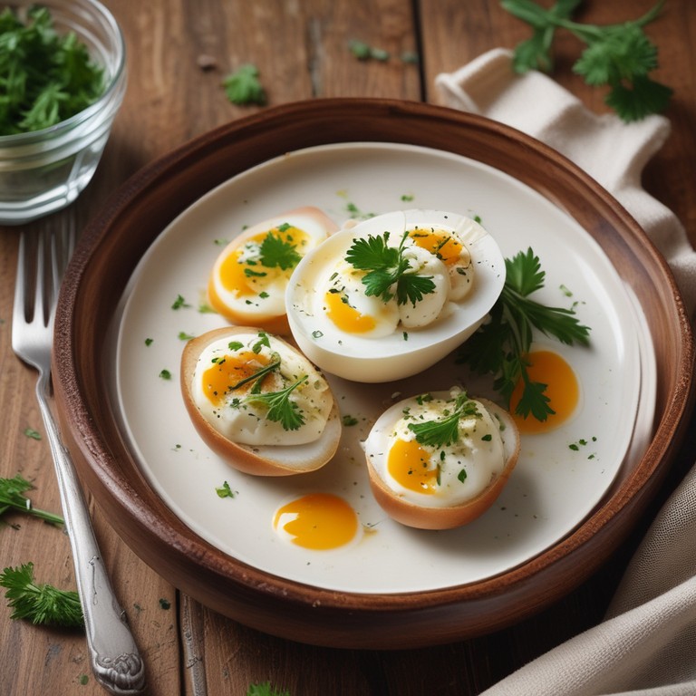 Ovos Recheados com Cream Cheese e Ervas