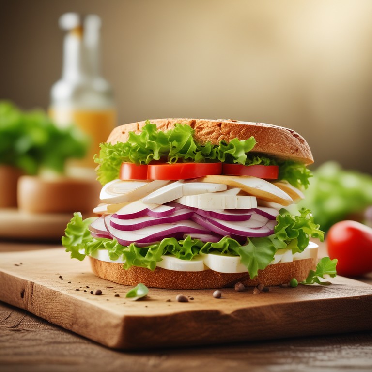 Sándwich Fresco de Queso y Verduras