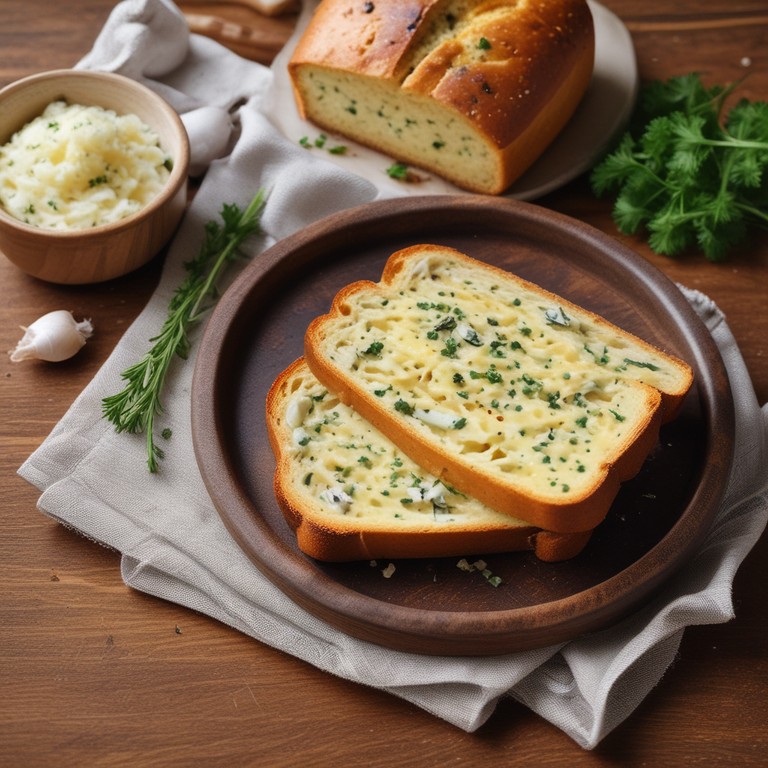 Soft and Fluffy Garlic Bread Loaf