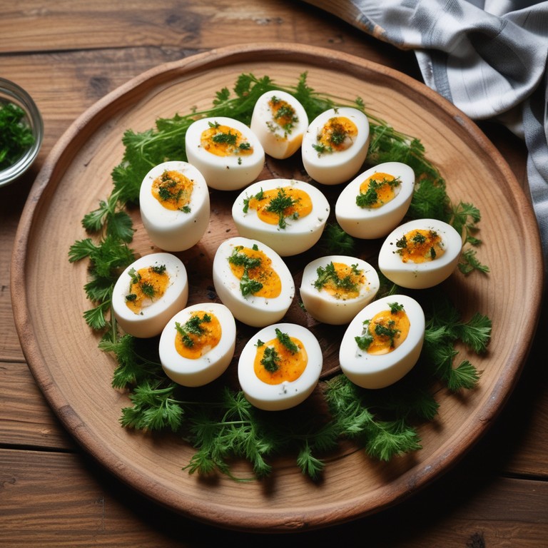 Ovos Recheados com Cream Cheese e Ervas