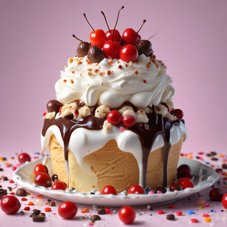 Decadent Ice Cream Sundae with Unique Chilled Sauce